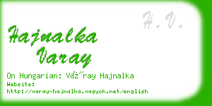 hajnalka varay business card